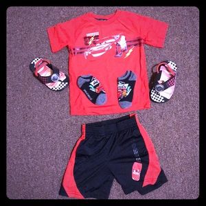 Lightening McQueen Shirt/Shirt/Sandals/Socks